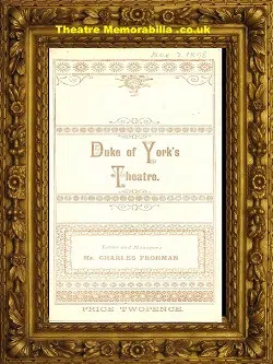 London Duke Of York Theatre – Adventure Of Lady Ursula – 1898