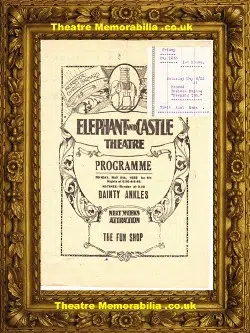 London Elephant and Castle Theatre – Dainty Ankles – 1922