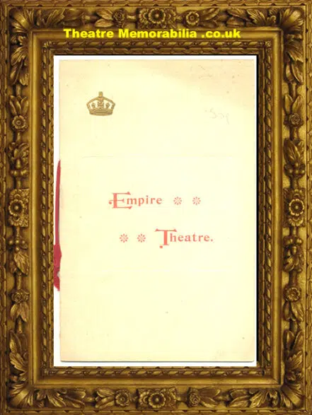 London Empire Theatre – Variety Show – 1898