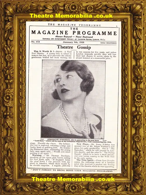 London Everyman Theatre - A Night In June - 1928