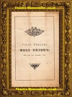 London Folly Theatre – Aladdin – 1881 – Antique Panto Programme