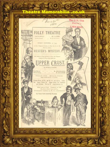 London Folly Theatre – Upper Crust – 1880