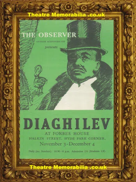 London Forbes House Hyde Park Corner – Diaghilev 60’s Flyer