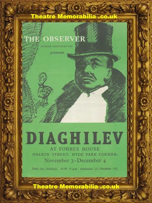 London Forbes House Hyde Park Corner - Diaghilev 60's Flyer