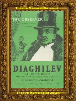 London Forbes House Hyde Park Corner – Diaghilev 60’s Flyer
