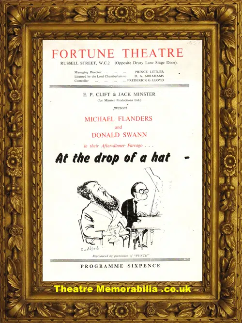 London Fortune Theatre - At The Drop Of A Hat - 1957