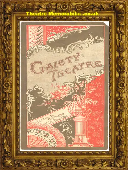 London Gaiety Theatre – A Runaway Girl – 1898