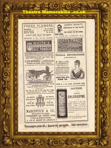 London Gaiety Theatre – A Wet Day – 1885