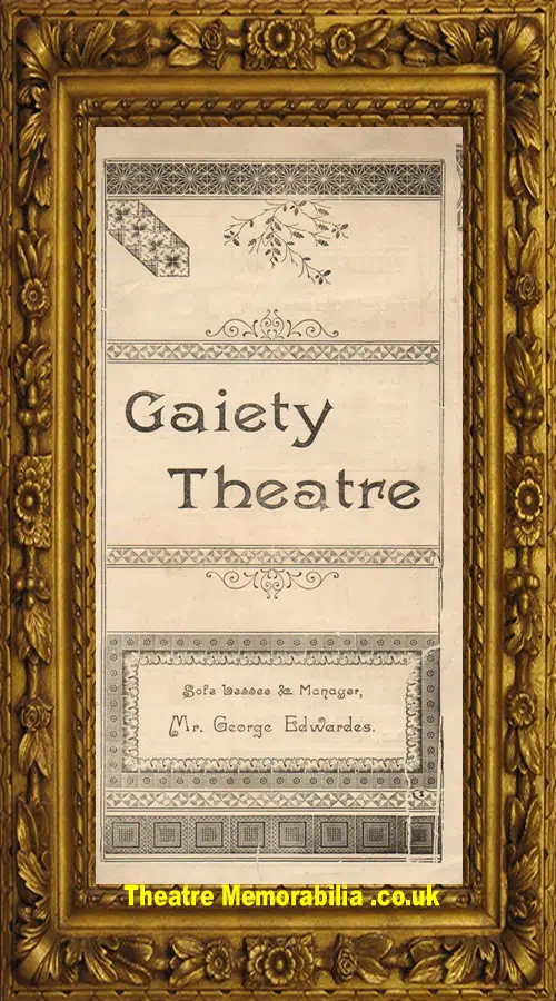 London Gaiety Theatre - Don Juan - 1894