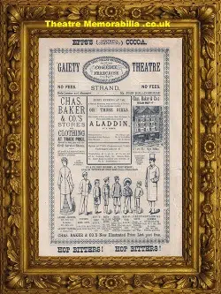 London Gaiety Theatre – Oh Those Girls – 1882