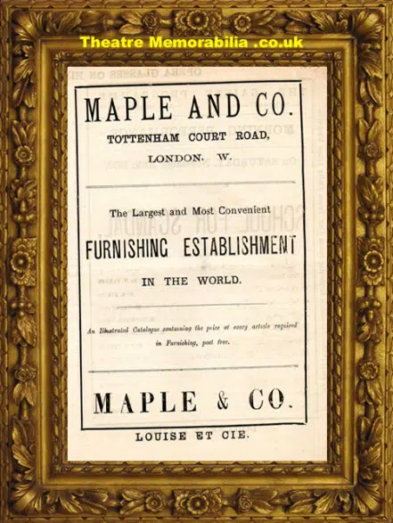 London Gaiety Theatre – School For Scandal – 1877