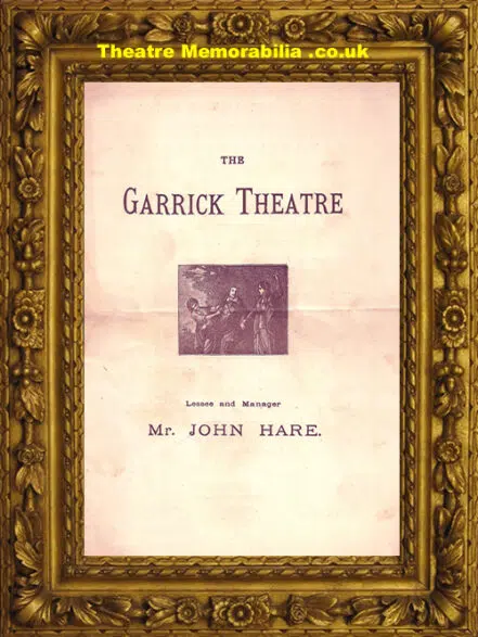 London Garrick Theatre – A Fool’s Paradise – 1892