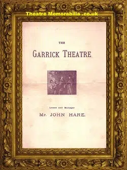 London Garrick Theatre – A Fool’s Paradise – 1892