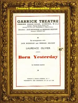 London Garrick Theatre - Born Yesterday - Laurence Olivier