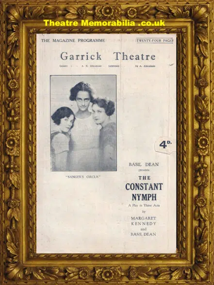 London Garrick Theatre – Constant Nymph – 1928