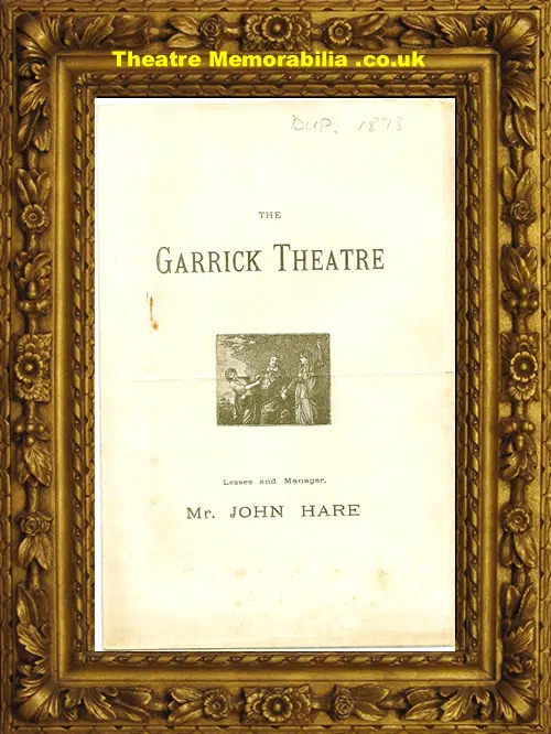 London Garrick Theatre - Diplomacy - 1893