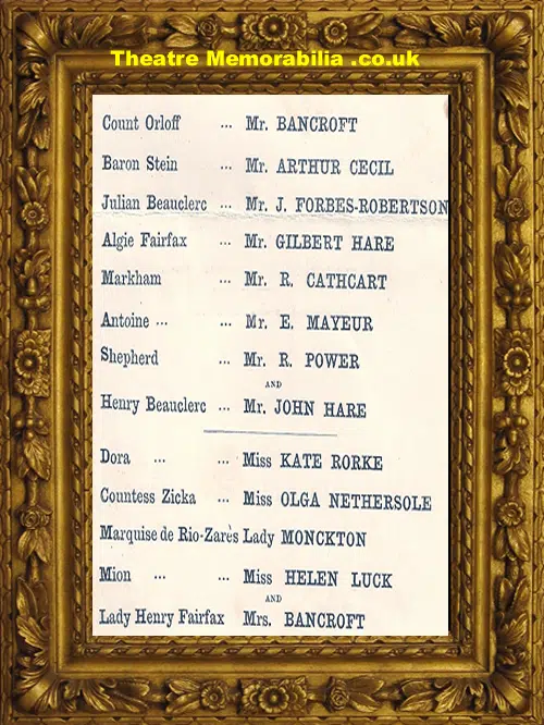 London Garrick Theatre - Diplomacy - 1893