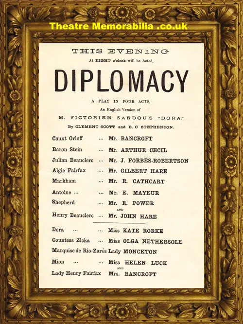 London Garrick Theatre - Diplomacy - 1893