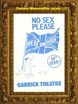 London Garrick Theatre – No Sex Please We’re British – 1984 14th