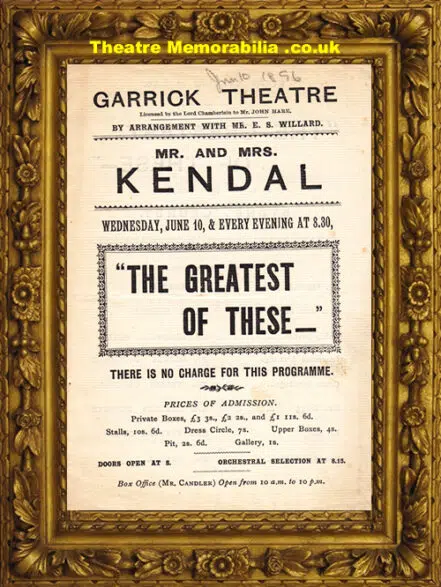 London Garrick Theatre – The Greatest Of These – 1896