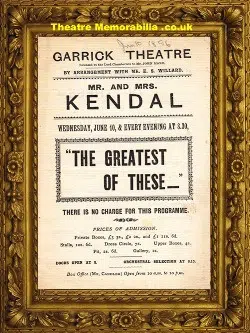 London Garrick Theatre – The Greatest Of These – 1896