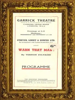 London Garrick Theatre – Warn That Man – 1940’s