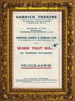 London Garrick Theatre - Warn That Man - 1942