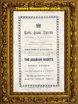 London Globe Theatre – Arabian Nights – 1887