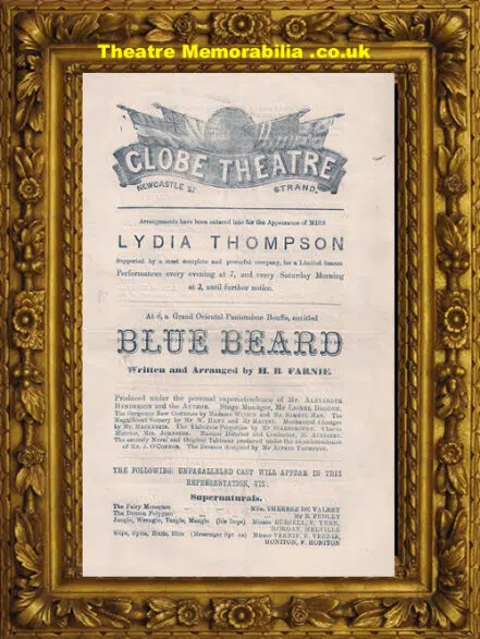 London Globe Theatre – Blue Beard – C 1887