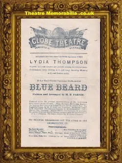London Globe Theatre – Blue Beard – C 1887