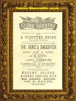 London Globe Theatre – Duke’s Daughter – 1876
