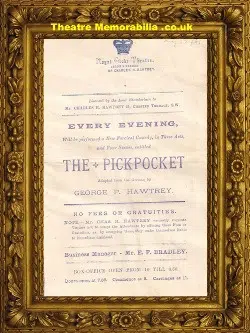 London Globe Theatre – The Pickpocket – 1886