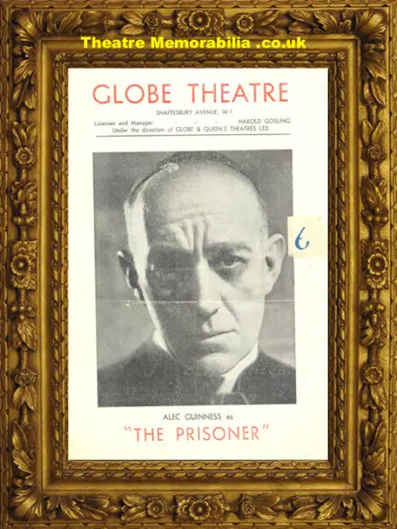 London Globe Theatre – The Prisoner – 1950’s – Alec Guinness