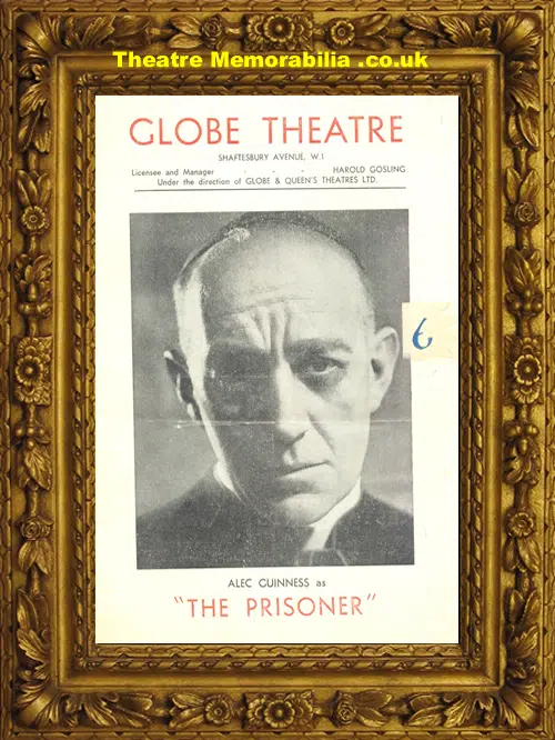 London Globe Theatre - The Prisoner - 1950's - Alec Guinness