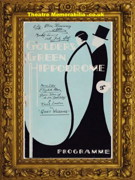 London Golders Green Hippodrome – Quiet Wedding – 1939