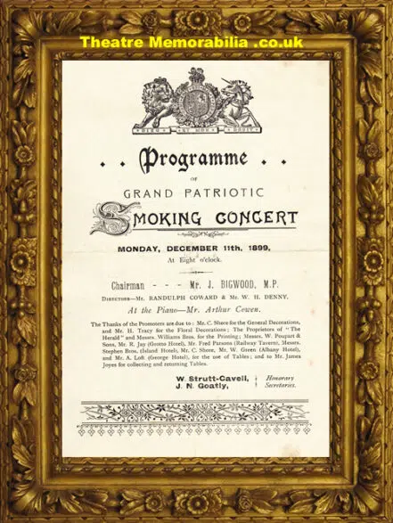 London Grand Patriotic Smoking Concert – 1899