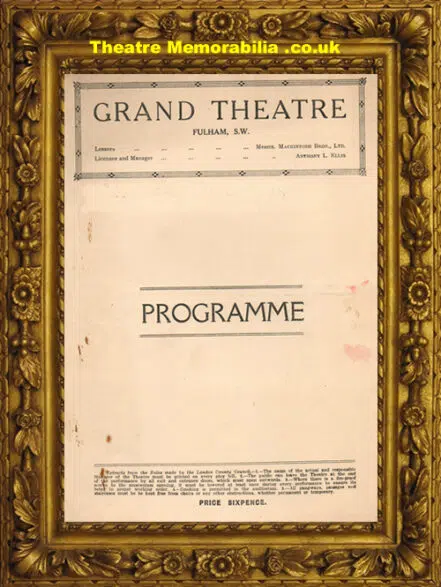 London Grand Theatre Fulham – Adventurous Age – 1925