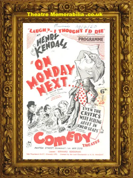 London Haymarket Comedy Theatre – Laugh i Thought I’D Die – 1950