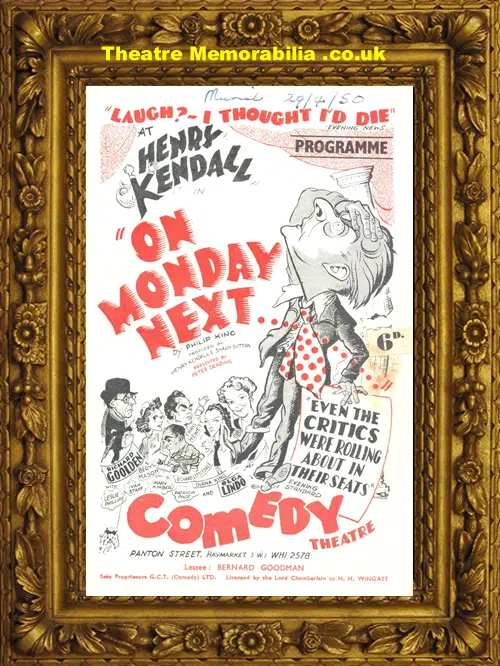 London Haymarket Comedy Theatre - Laugh i Thought I'D Die - 1950