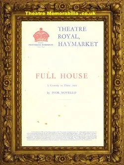 London Haymarket Theatre – Full House – 1940’s Novello