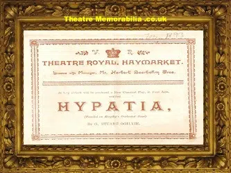 London Haymarket Theatre Royal – Hypatia – 1893