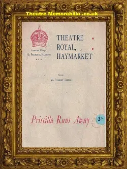 London Haymarket Theatre Royal – Priscilla Runs Away – 1940’s