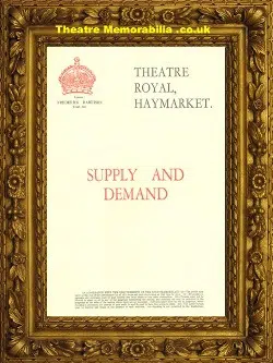 London Haymarket Theatre Royal – Supply & Demand 1931