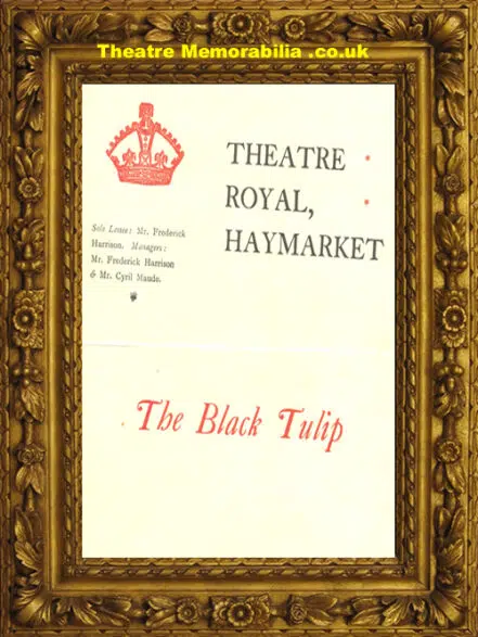London Haymarket Theatre Royal – The Black Tulip – 1940’s