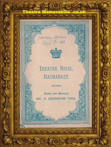 London Haymarket Theatre Royal – The Pompadour – 1888