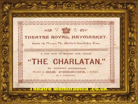 London Haymarket Theatre Royal – The Charlatan – 1894