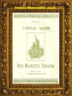London Her Majesty’s Theatre – Carnac Sahib – 1899 G Du Maurier