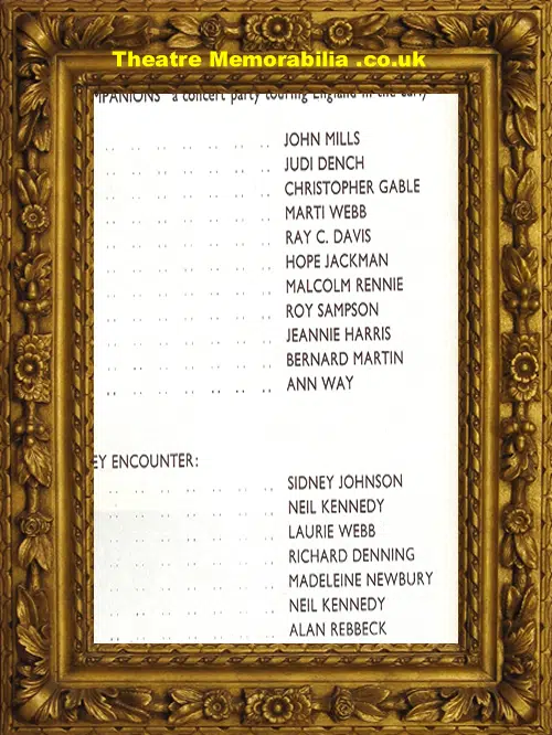 London Her Majesty's Theatre - Good Companions - 1974 Judi Dench