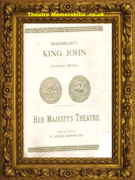 London Her Majesty’s Theatre – King John – 1899
