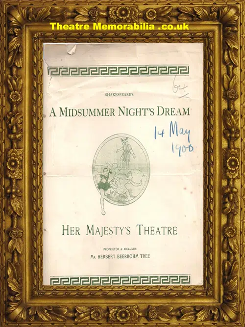 London Her Majesty's Theatre - Midsummer Nights Dream - 1900